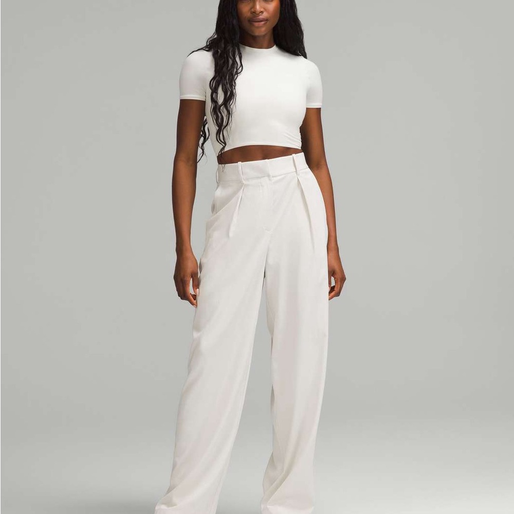 Lululemon Wide-Leg High-Waist Women's Pants in Bone